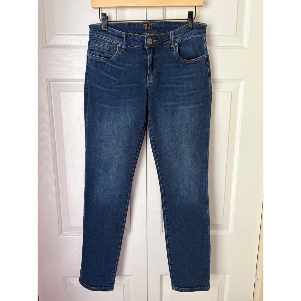Kut from the Kloth Boyfriend Jeans Women 6 Blue Stretch Denim Relaxed Stretch